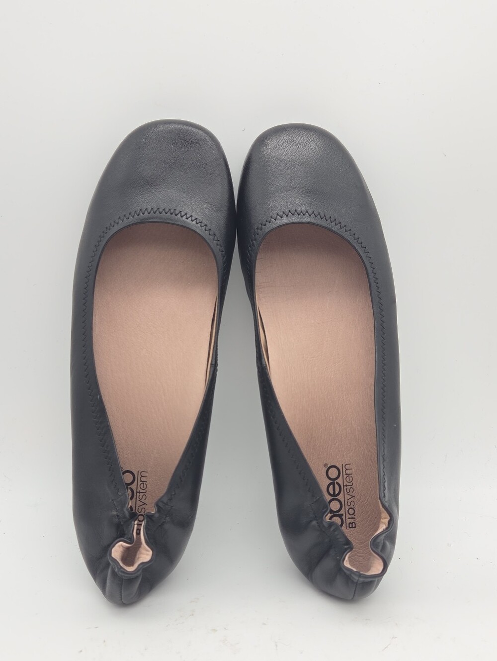 NEW Abeo Tammy Black Leather Ballet Flats Size 9.5 Narrow